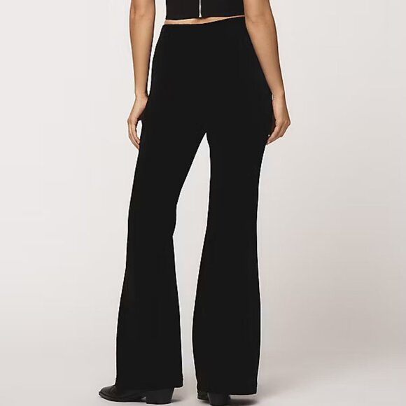 By Anthropologie Chenille Flared Trousers SIZE M black new with tag nwt - Picture 5 of 7